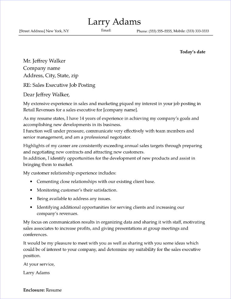cover letter for sales job template