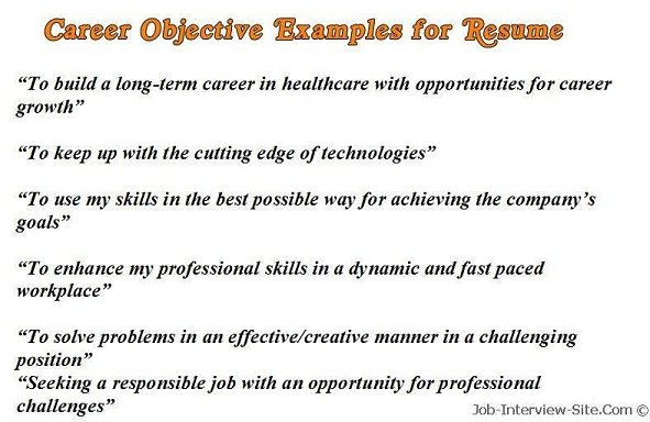 Resume Objective Statement Best Examples And Writing Guide