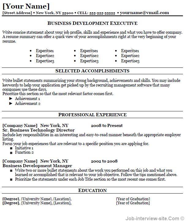 top resume templates free for it profession